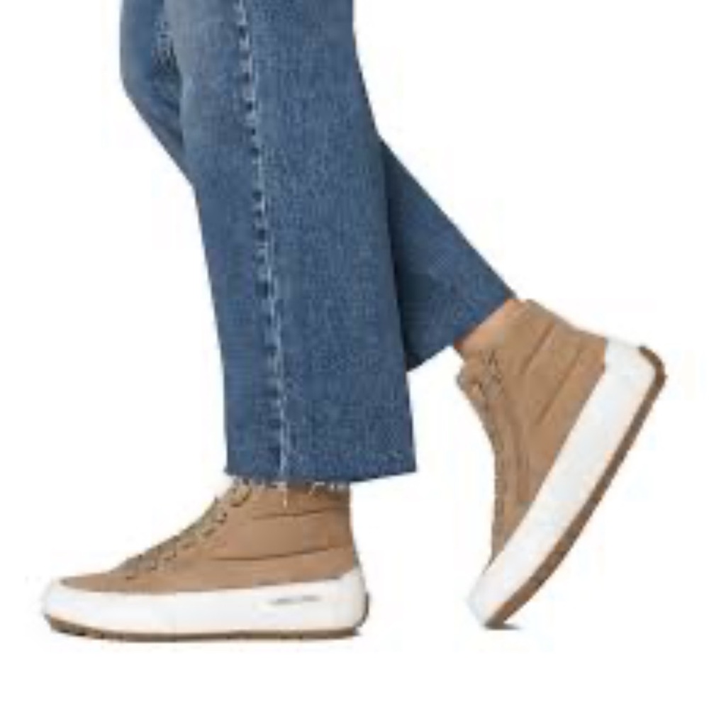 Candice Cooper High Sneakers Size 40 US 9.5 Genuine Leather Brown